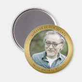 金エレガント箔悔やみや弔慰記念写真 マグネット (正面/裏面)