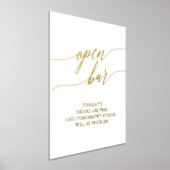 金エレガント箔書道の結婚オープンバー 箔ポスター (レイダウン)