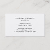 金エレガント箔犬 名刺 (裏面)