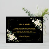 金エレガント箔確認サンキューカード 箔招待状 (立ち正面)