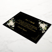 金エレガント箔確認サンキューカード 箔招待状 (回転した状態)