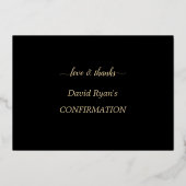 金エレガント箔確認サンキューカード 箔招待状 (裏面)