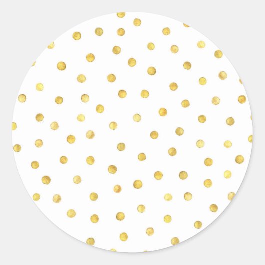 金エレガント箔紙吹雪ドット ラウンドシール (正面)