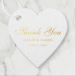 金エレガント箔結婚ありがとう フェイバータグ<br><div class="desc">エレガントGold Foil Script結婚's Thank Youメッセージカード</div>