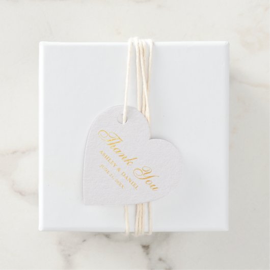 金エレガント箔結婚ありがとう フェイバータグ (箱)