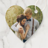 金エレガント箔結婚ありがとう |戻る写真 フェイバータグ (裏面)