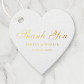 金エレガント箔結婚ありがとう |戻る写真 フェイバータグ (正面)