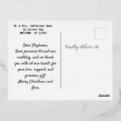 金エレガント箔結婚ありがとう 箔シーズンポストカード (裏面)