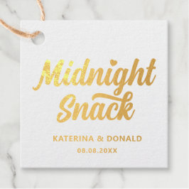 金エレガント箔結婚の夜食 フェイバータグ