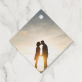 金エレガント箔結婚の感謝メッセージカード フェイバータグ (裏面)