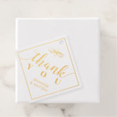 金エレガント箔結婚の感謝メッセージカード フェイバータグ (箱)