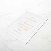 金エレガント箔結婚の 箔招待状 (回転した状態)