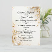 金エレガント箔結婚式招待状 | ラッフォーマルクス 招待状 (スタンド正面)