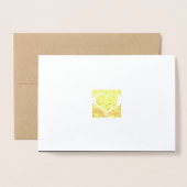 金エレガント箔結婚式招待状 箔カード (裏面封筒付き)