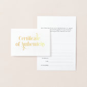 金エレガント箔認証書 箔カード (ディスプレー)