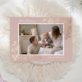 金エレガント箔2フォトクリスマスホリデーカード 箔招待状