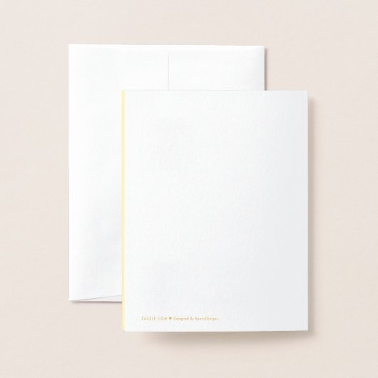 金エレガント箔45th誕生日グリーティングカード 箔カード (裏面封筒付き)