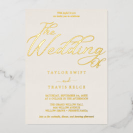 金エレガント箔 | アイボリーフレ結婚ーム 箔招待状