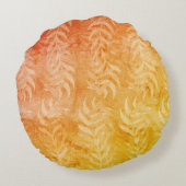 金エレガント素朴属カラフル葉模様 ラウンドクッション (裏面)