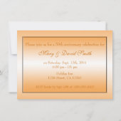 金エレガント結婚命記念日招待状 招待状 (裏面)