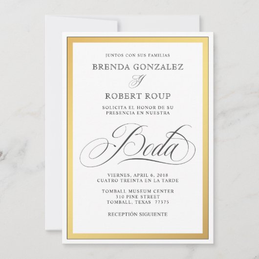 金エレガント縁ど結婚金のスペインの国 (正面)