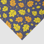 金エレガント色とオレンジ色の紅葉パターン 薄葉紙 (詳細)