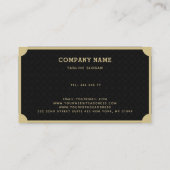 金エレガント色と黒 名刺 (裏面)