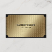 金エレガント色と黒 名刺 (正面)