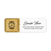 金エレガント色のケルト結び目模様。 ラベル (正面)