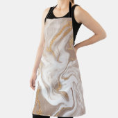 金エレガント色のベージュ色の液体大理石でグリッター エプロン (インサイチュ)