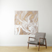 金エレガント色のベージュ色の液体大理石でグリッター タペストリー (インサイチュ)