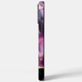 金エレガント色の静脈と渦巻き状の紫の大理石 Case-Mate iPhoneケース (裏面 / 左)