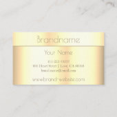 金エレガント色フレームモダンコンサルタント 名刺 (裏面)