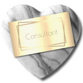 金エレガント色フレームモダンコンサルタント 名刺