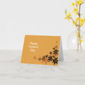 金エレガント葉フローラ父の日 カード (黄色い花)