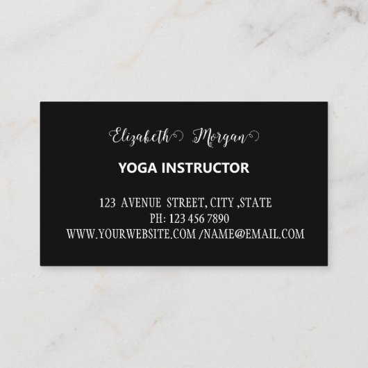 金エレガント蓮花ヨガビジネス 名刺 (裏面)