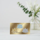 金エレガント蓮花ヨガビジネス 名刺 (スタンド正面)