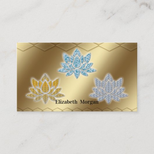 金エレガント蓮花ヨガビジネス 名刺 (正面)