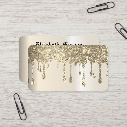 金エレガント蓮花ヨガビジネス 名刺 (正面/裏面インサイチュ)