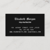 金エレガント蓮花ヨガ名刺 名刺 (裏面)