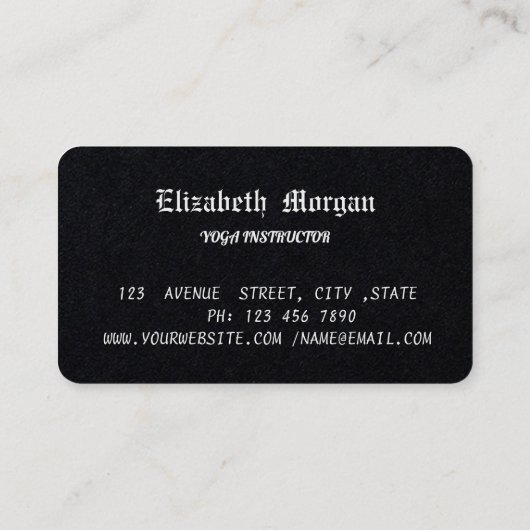 金エレガント蓮花ヨガ 名刺 (裏面)