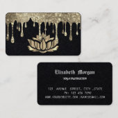 金エレガント蓮花ヨガ 名刺 (正面/裏面)