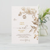 金エレガント蘭結婚の 招待状 (スタンド正面)