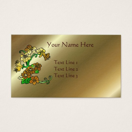 金エレガント褐色の花 (正面)