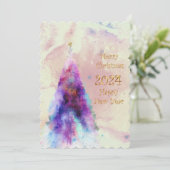 金エレガント金のクリスマスツ文字デザインリー カード (スタンド正面)