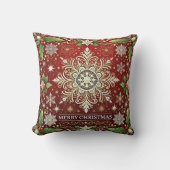 金エレガント金のクリスマスピローデザイン クッション (正面)