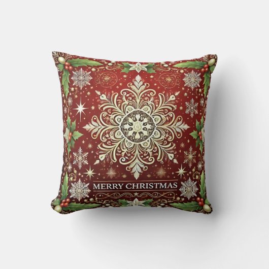 金エレガント金のクリスマスピローデザイン クッション (正面)