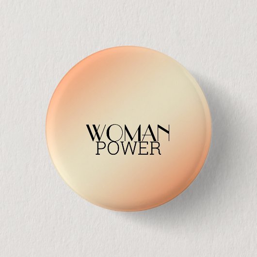 金エレガント金ゴールドフェミニン電源ボタン 缶バッジ (正面)