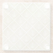 金エレガント金ダイヤモンドパームデザイン ガラスコースター (裏面)