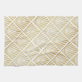 金エレガント金ダイヤモンドパームデザイン キッチンタオル (横)